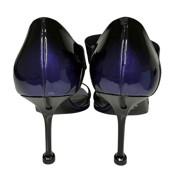 Prada Patent Leather Elastic Strap Sandals 93mm Heel Giacinto Size 39 Open Toe - Picture 9 of 12